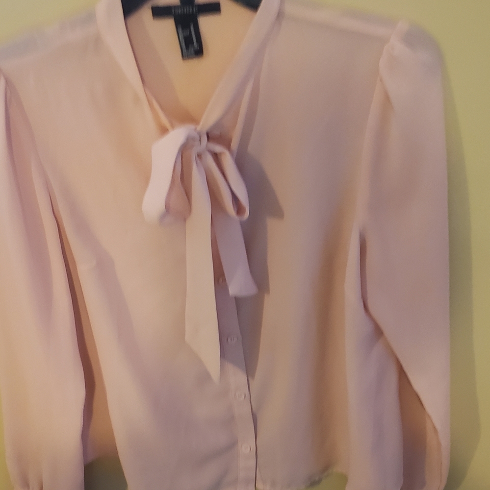 Pretty pink Tie-bow blouse